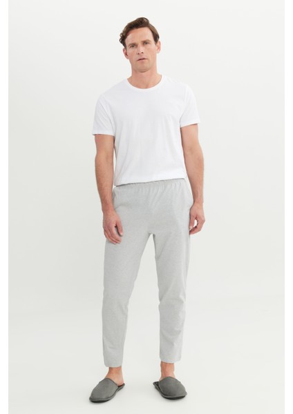 Pamuklu Standart Fit Normal Kesim Beli Lastikli Cepli Pijama Altı modelleri