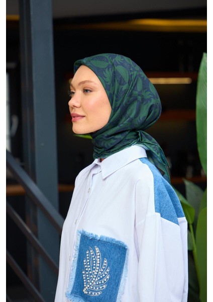 Harmony Collection Soft Eşarp Orman Yeşili Mor 1182-13 modelleri