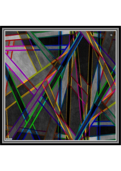 Nostalji Serisi Sura İpek Eşarp Ekose Desenli %100 İpek 90 x 90 cm Kadınlar İçin indirimleri