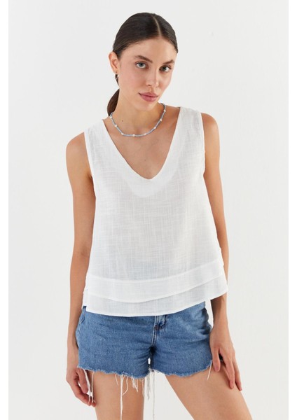 Keten Bluz Beyaz fiyatları