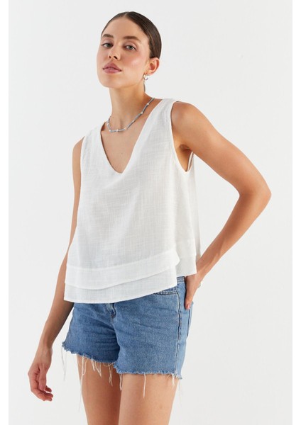 Keten Bluz Beyaz modelleri