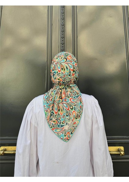 Relax Ebruli Soft Eşarp Yeşil Krem 1147-14 modelleri