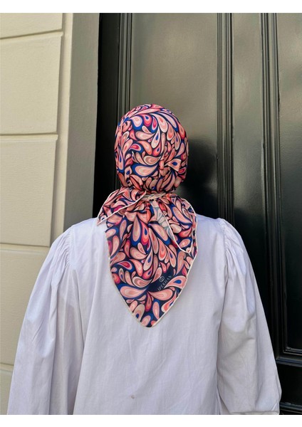 Relax Ebruli Soft Eşarp Pembe Lacivert 1147-04 modelleri