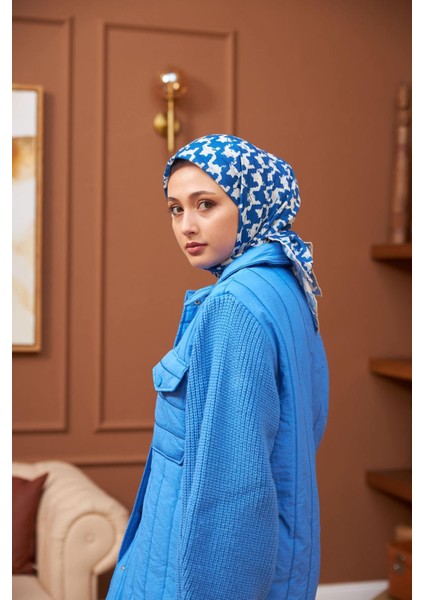 Aura Kazayağı Soft Eşarp Mavi Beyaz 1155-09 fiyatları