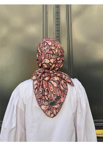 Relax Ebruli Soft Eşarp Siyah Kırmızı 1147-12 modelleri