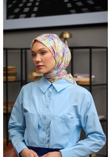 Harmony Collection Soft Eşarp Bej Gök Mavi 1177-11 fiyatları