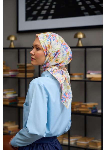 Harmony Collection Soft Eşarp Bej Gök Mavi 1177-11 modelleri