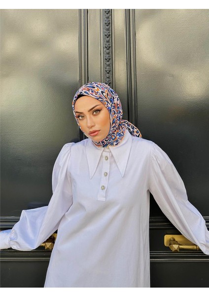 Relax Ebruli Soft Eşarp Beyaz Krem 1147-11