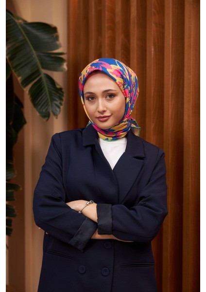 Nature Iris Soft Eşarp Mavi Pembe 1160-08