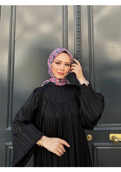 Relax Ebruli Soft Eşarp Mavi Beyaz 1147-09