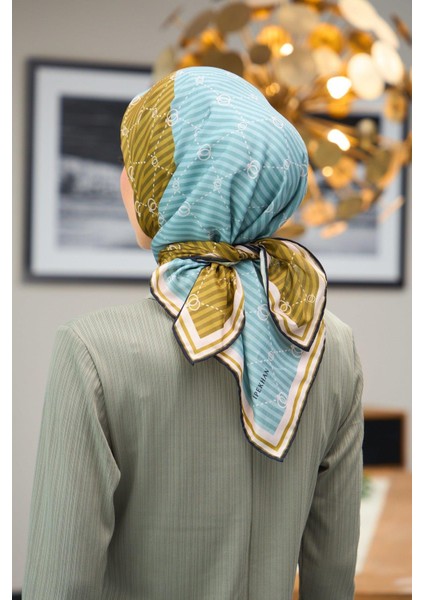 Harmony Collection Soft Eşarp Hardal Mavi 1176-07 fırsatları