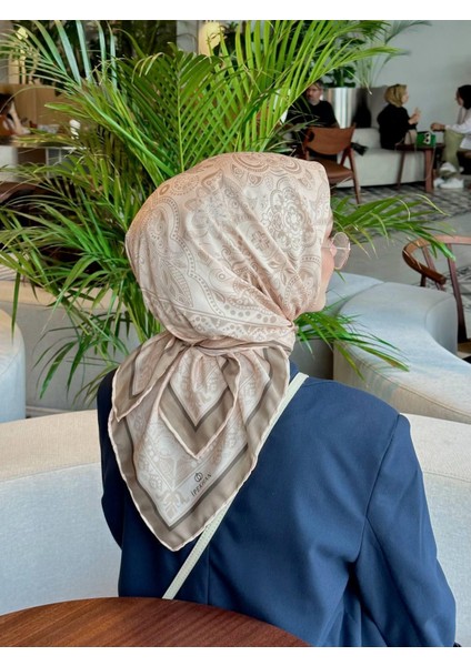 Etnik Serisi Krem Pamuk Eşarp 1116-14 modelleri