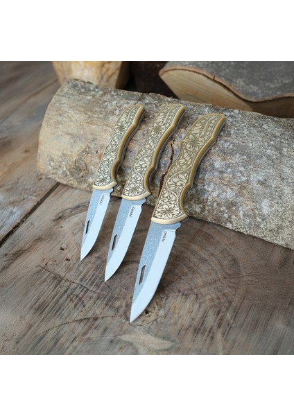 Katlanır Model - N690 Çelik - Paslanmaz Pirinç Gravür Işlemeli Sap fırsatları