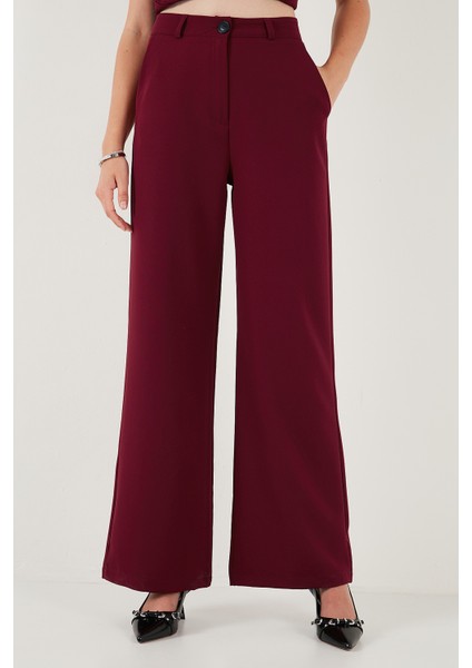 Wide Leg Orta Yüksek Bel Bol Paça Kumaş Pantolon Bayan Pantolon 6522974 fiyatları