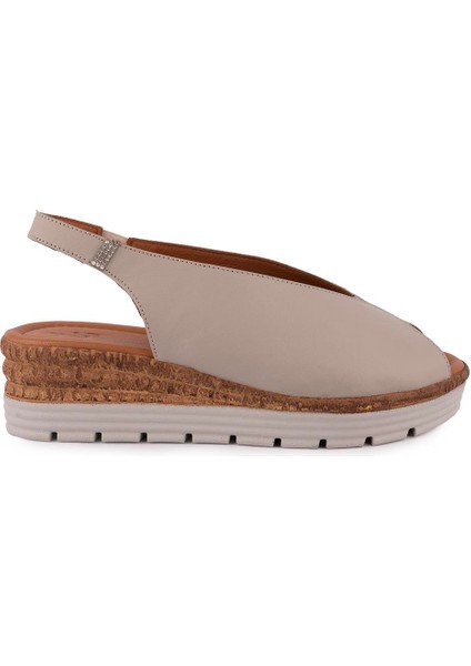 Modern Rahat Deri Yumuşak Sandalet Gri 8094 fiyatları