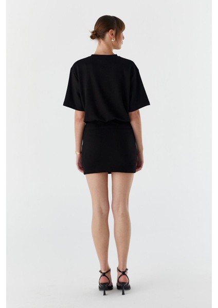 Beli Lastikli Elbise Sıyah indirimleri