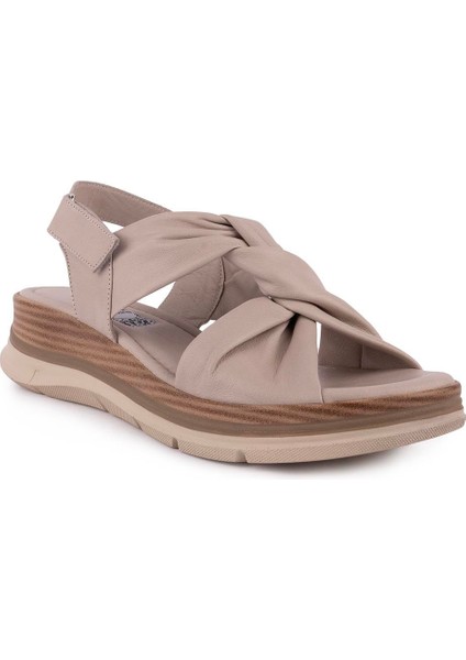 Hakiki Deri Günlük Rahat Düğüm Tasarım Sandalet Taş D-1111 fiyatları