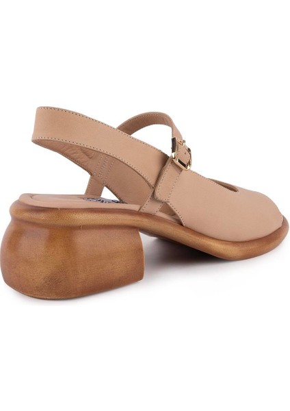 Hakiki Deri Günlük Rahat Sandalet Nut 1331 indirimleri