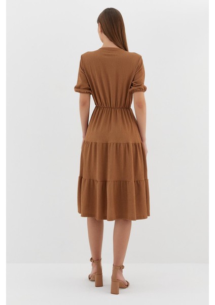 Kısa Kol Midi Elbise Bıskuvı indirimleri