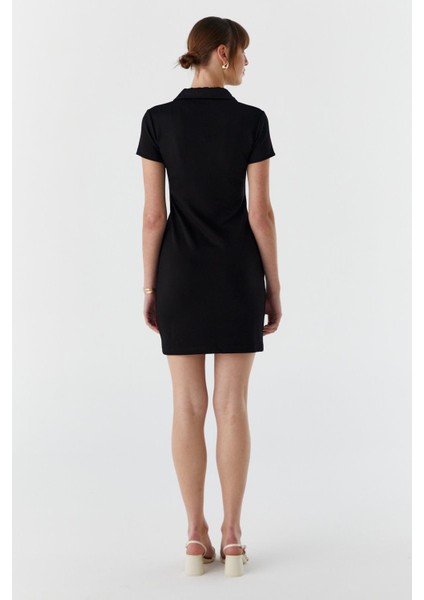 Polo Yaka Elbise Sıyah indirimleri