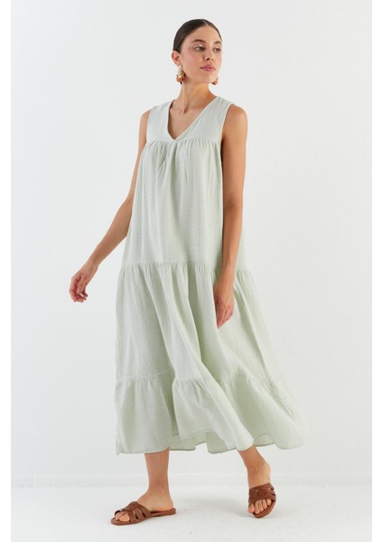 Müslin Elbise A.yesıl fırsatları