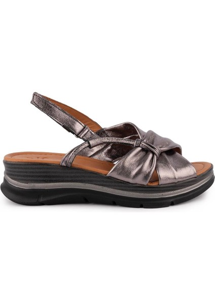 Hakiki Deri Rahat Günlük Sandalet Bronz 8066 fiyatları