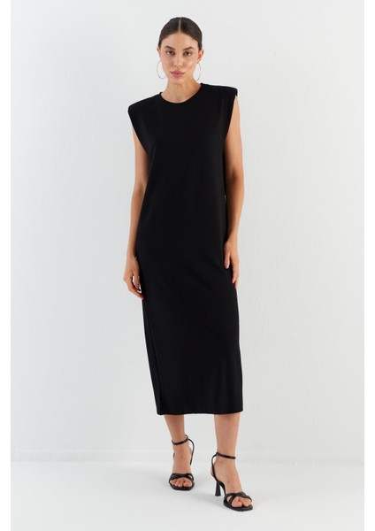 Basic Vatkalı Elbise Sıyah fiyatları