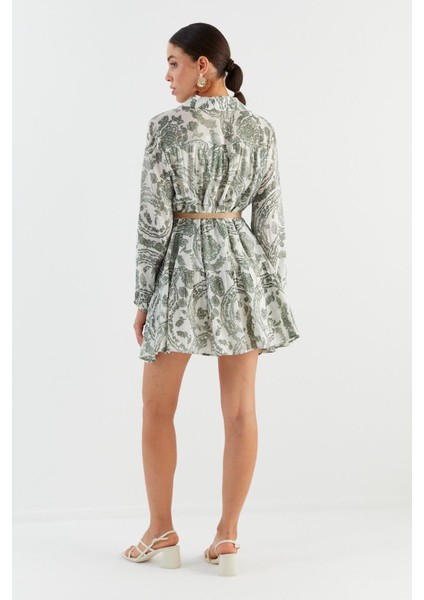 Hasır Kemerli Mini Elbise Hakı indirimleri