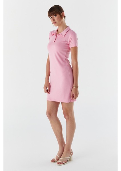 Polo Yaka Elbise Pembe fırsatları