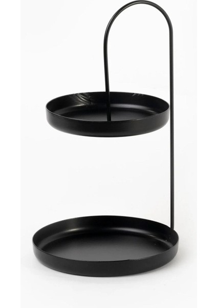 Yuvarlak Tabanlı Siyah Metal Organizer, Çok Katlı Takı ve Makyaj Standı modelleri