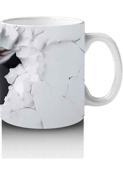 Çatlak Duvar Arasında Beyaz Keçi – Baskılı Kahve Kupası fırsatları