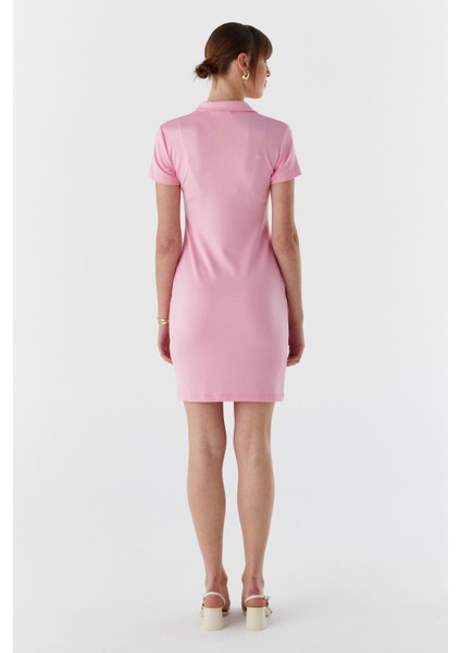 Polo Yaka Elbise Pembe indirimleri