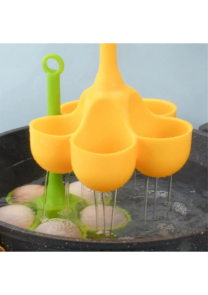 5 Delikli Silikon Yumurta Pişirici Yüksek Sıcaklığa Dayanıklı Buharda Pişmiş Yumurta Tepsisi Gıda Sınıfı Tamamlayıcı Gıda Araçları Sarı (Yurt Dışından) indirimleri