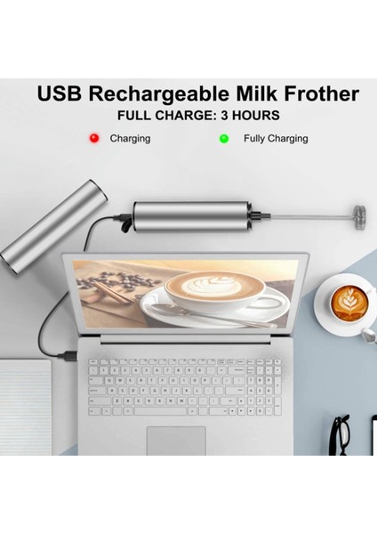 Süt Köpürtücü El Kahve Köpürtücü Elektrikli Çırpma Teli, Sıcak Çikolata Için USB Şarj Edilebilir Köpük Makinesi Fıskiye Yumurta Çırpıcı (Yurt Dışından) fırsatları