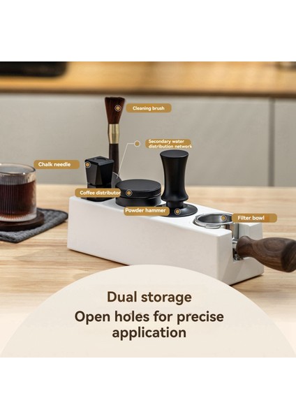 51-58MM Abs Kahve Filtresi Tamper Tutucu Kahve Kapı Tokmağı Espresso Tamper Mat Standı Kafe Aletleri Kahve Aksesuarları Siyah (Yurt Dışından) fırsatları
