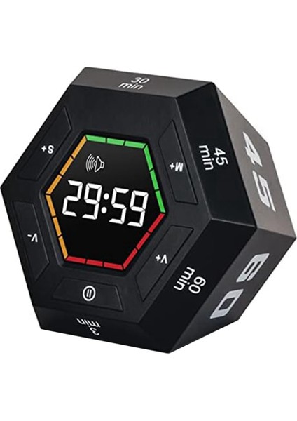 Pomodoro Zamanlayıcı, Üretkenlik Zamanlayıcısı, 3, 5, 15, 30, 45, 60 Dakikalık Önceden Ayarlanmış Akıllı Geri Sayım Sayacı, Zaman Yönetimi Aracı (Yurt Dışından)