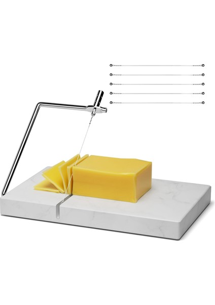 Peynir Dilimleyici Peynir Kesici 5 Yedek Kesme Tel Mermer Tahta Peynir Dilimleyici Mutfak Aleti (Yurt Dışından)