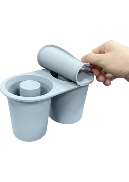 Silikon Buz Kare Tepsi ve Kalıp 30 40 Oz 2 Içi Boş Silindir Buz Kare Kalıbı Yapmak Için Yeniden Kullanılabilir Içecekler Için, Gri (Yurt Dışından)