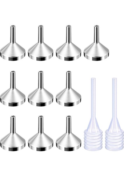 Küçük Mini Şişeleri Veya Kapları Doldurmak Için 2 Paket Mini Pipetli 10 Paket Küçük Metal Huni, Parfüm, Gümüş ve Altın (Yurt Dışından)