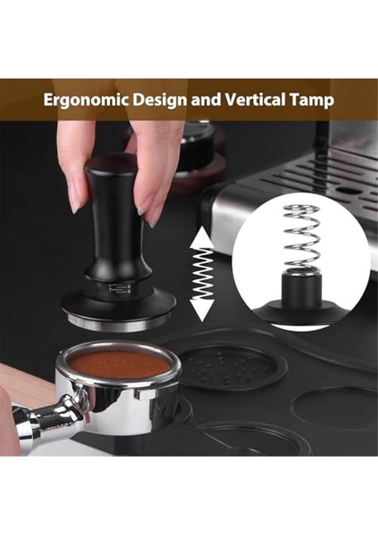 Espresso Tamper, Espresso Makinesi Için Kahve Tamper, Derinlik Ayarlı Espresso Tamper Yüklü Tamper, El Tamperleri 53MM (Yurt Dışından) indirimleri