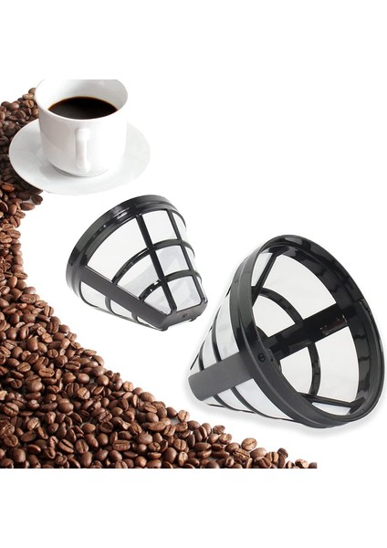 2pack No.4 Cuisinart Ninja Filtreleri Için Yeniden Kullanılabilir Kahve Makinesi Sepet Filtresi, En Uygun 8-12 Fincan Sepeti Damla Kahve Makinesi (Yurt Dışından) fırsatları