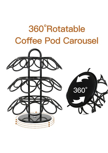 Kahve Pod Tutucu, K Kupaları Için Uyumlu Kahve Pod Depolama (27 Pod), 360 Derece Dönen Kahve Pod Tutucu Siyah (Yurt Dışından) modelleri