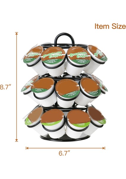 Kahve Pod Tutucu, K Kupaları Için Uyumlu Kahve Pod Depolama (27 Pod), 360 Derece Dönen Kahve Pod Tutucu Siyah (Yurt Dışından) fırsatları