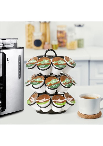 Kahve Pod Tutucu, K Kupaları Için Uyumlu Kahve Pod Depolama (27 Pod), 360 Derece Dönen Kahve Pod Tutucu Siyah (Yurt Dışından) indirimleri