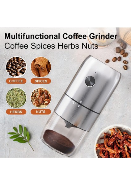 Taşınabilir Elektrikli Kahve Öğütücü, Çoklu Öğütme Ayarlı Küçük Elektrikli Şarj Edilebilir Mini Kahve Öğütücü (Yurt Dışından) fırsatları