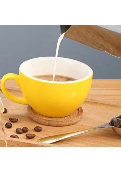 Süt Sürahisi, 304 Paslanmaz Çelik Süt Dağı Süt Köpürtme Sürahi Latte Kahve Sanatı Yapmak Için Süt Sürahi, Cappuccino 350 ml (Yurt Dışından) fırsatları