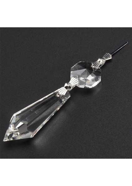 24 Adet Avize Kristal Prizmalar Kolye Seti 38 mm Temizle Gözyaşı Icicle Avize Kristalleri Parçaları Yedek Kristaller (Yurt Dışından)