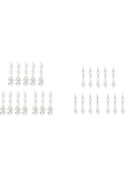 24 Adet Avize Kristal Prizmalar Kolye Seti 38 mm Temizle Gözyaşı Icicle Avize Kristalleri Parçaları Yedek Kristaller (Yurt Dışından) indirimleri