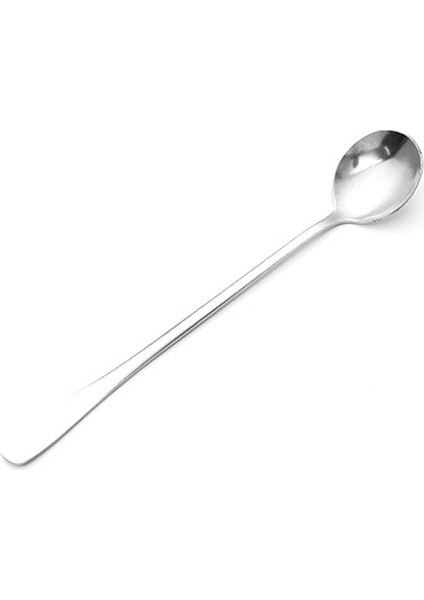 Yeni 1 Adet Uzun Saplı Paslanmaz Çelik Çay Kahve Kaşığı Kokteyl Dondurma Kaşığı Kaşık Çatal Bıçak Takımı Yuvarlak Baş (Yurt Dışından)