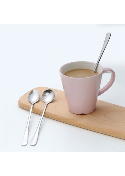 Yeni 1 Adet Uzun Saplı Paslanmaz Çelik Çay Kahve Kaşığı Kokteyl Dondurma Kaşığı Kaşık Çatal Bıçak Takımı Yuvarlak Baş (Yurt Dışından) fırsatları